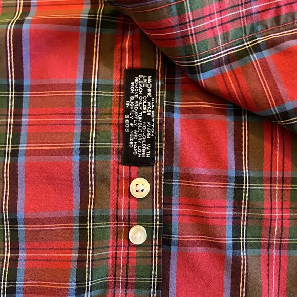 JOS. A. BANK TRAVELER'S COLL. SZ XXL LS HOLIDAY TARTAN PLAID DRESS SHIRT - Picture 7 of 9